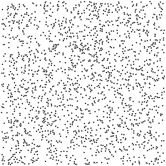 random free-moving particles