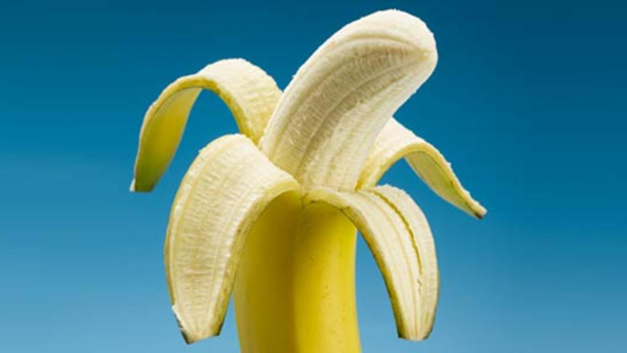 an image of a peeled banana