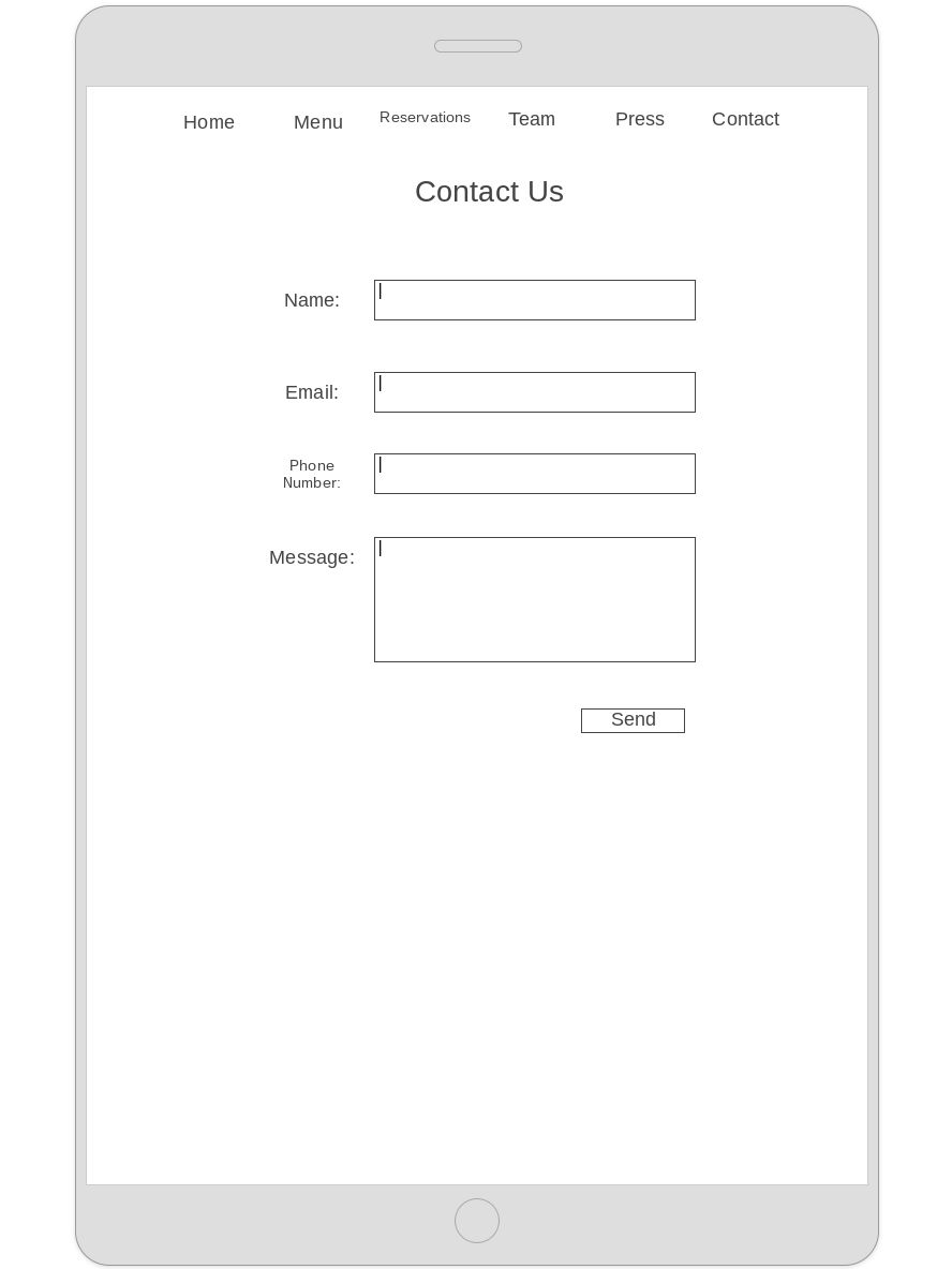 Contact Page-tablet