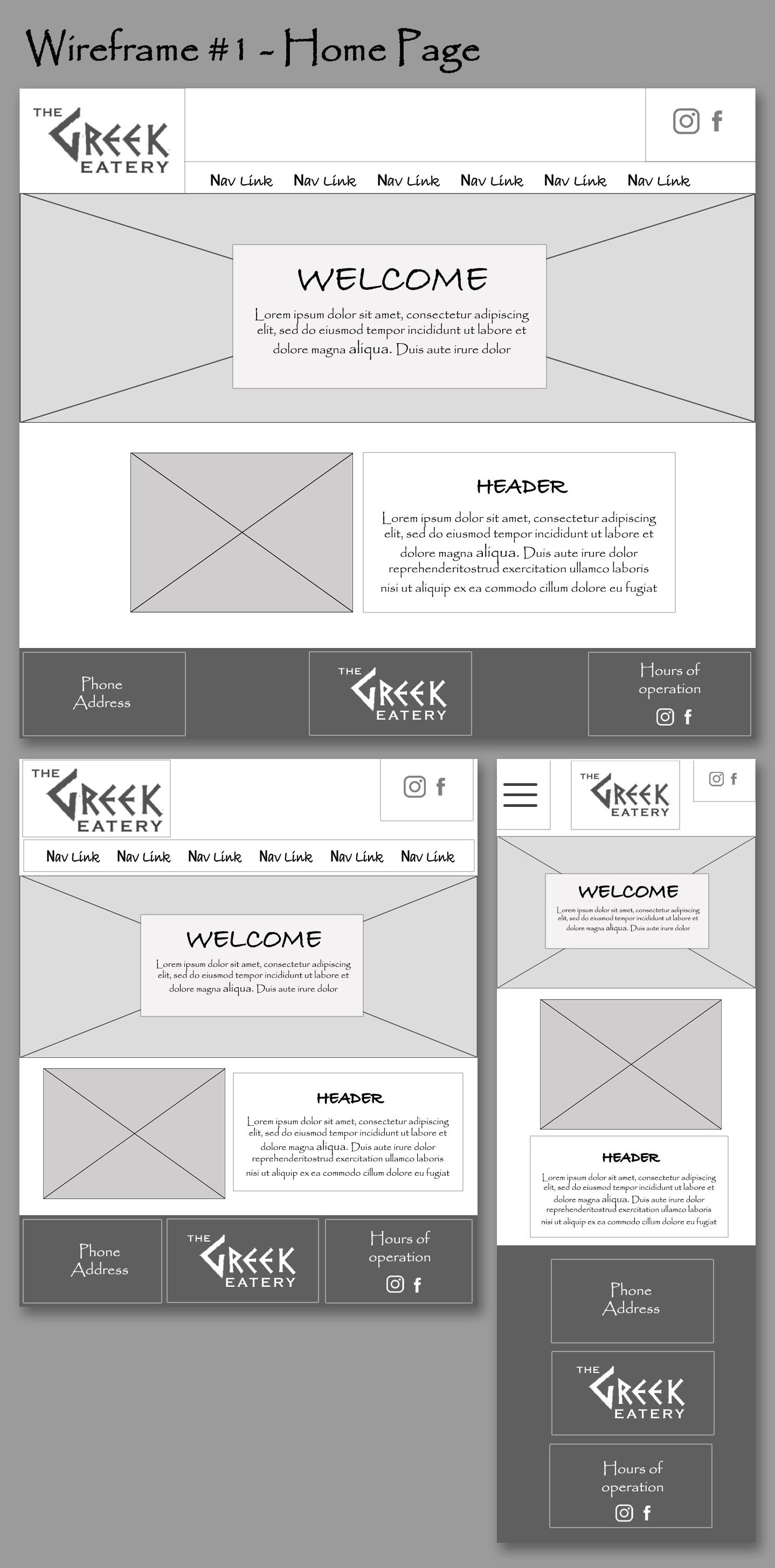 Wireframe #1 - Home Page