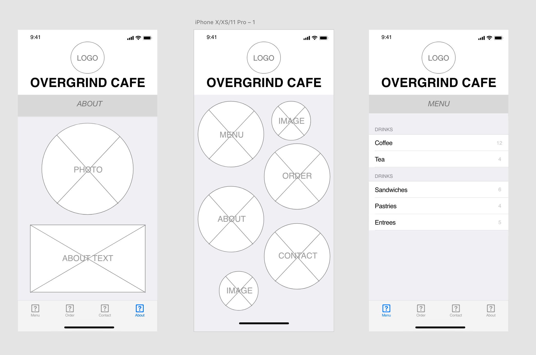 iphone wireframe