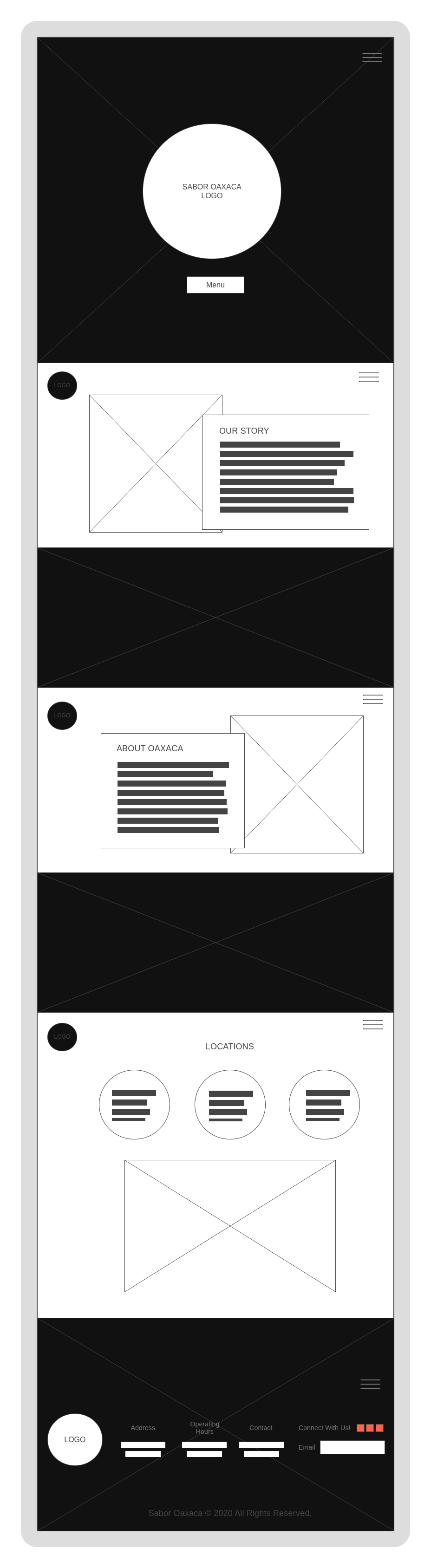 Tablet Home WireFrame