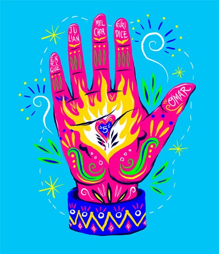 colorful hand