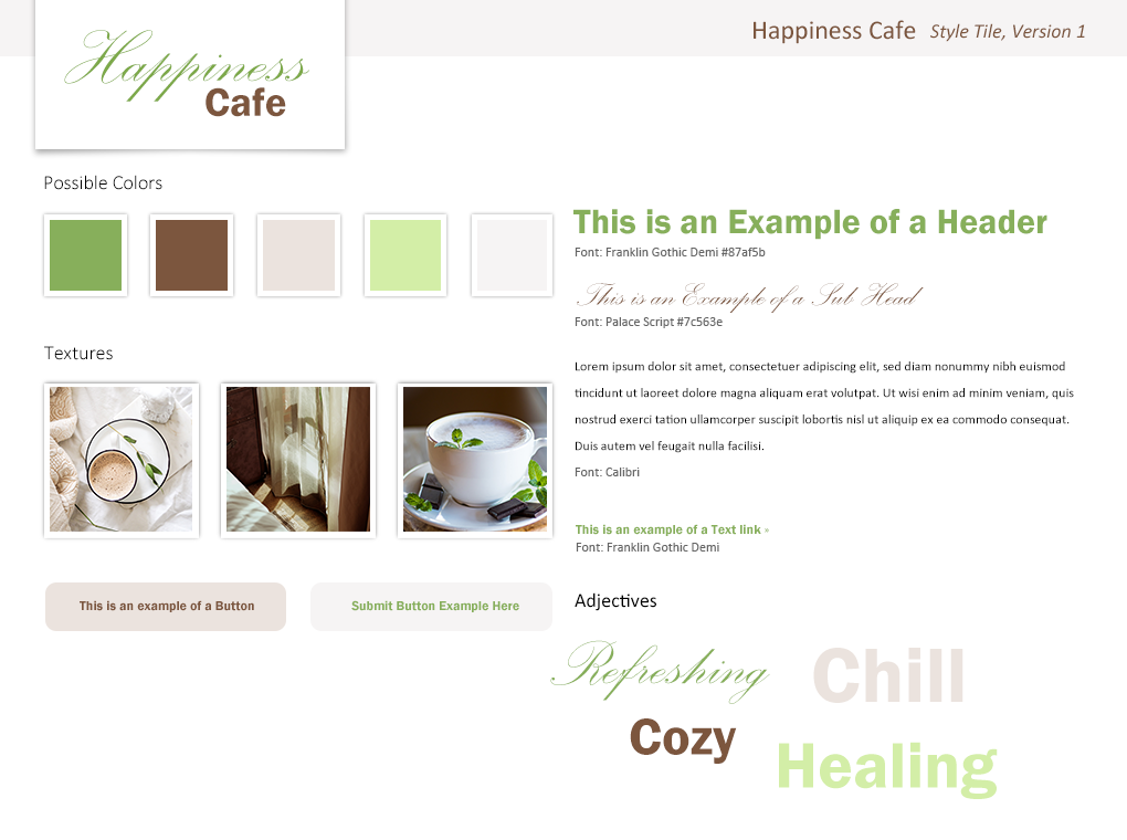 happiness cafe style tile version 1
