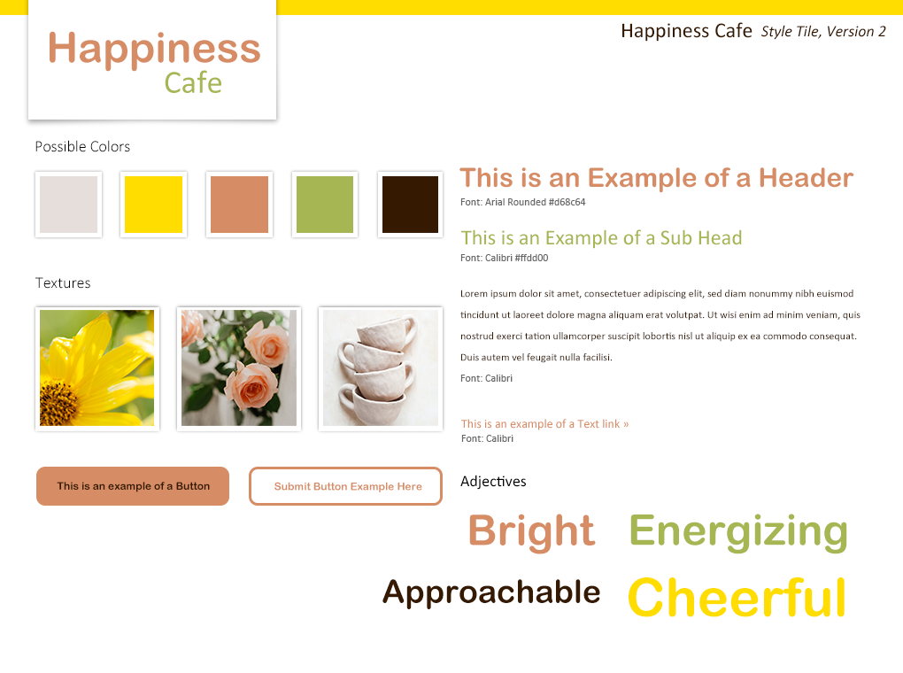 happiness cafe style tile version 2