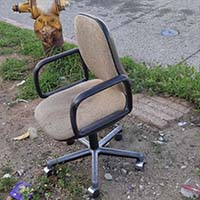 abandoned office chair