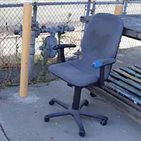 abandoned office chair